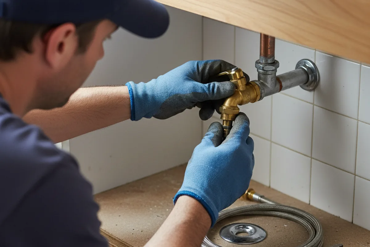 Shutoff valve and fitting work during Emergency Plumbing in Delaplane